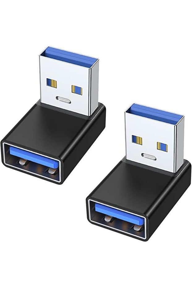 محول USB 3.2 بزاوية 180 درجة، وصلة توصيل USB A ذكر الى انثى بسرعة 10 جيجابت في الثانية، يدعم نقل الب