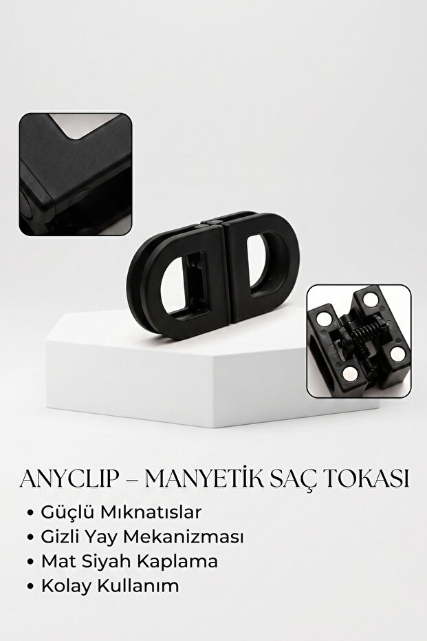 Black Magnet 2-Piece Magnetic Buckle