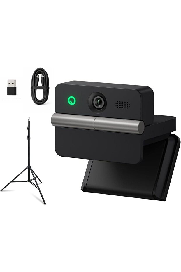 Meet Flip + Tripo 4K Webcam AI-Powered Foldable USB-C Cable, USB-A Adapter Included