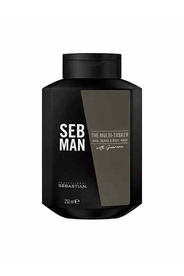 Seb Man the Multitasker 3 in 1 Men's Hair, Beard and Body Shampoo 250 ml