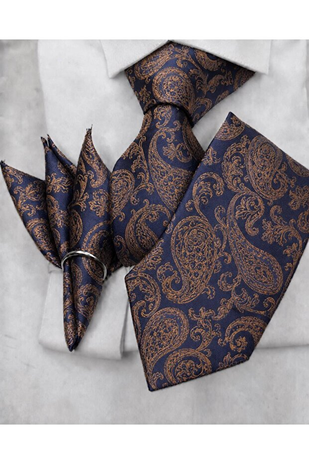 Luxury Collection Paisley Men's Tie Set – Premium Woven Tie, Pocket Square & Necktie