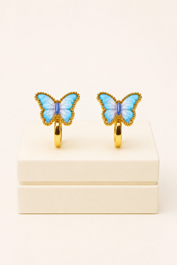 Butterfly Design No-Hole Earrings