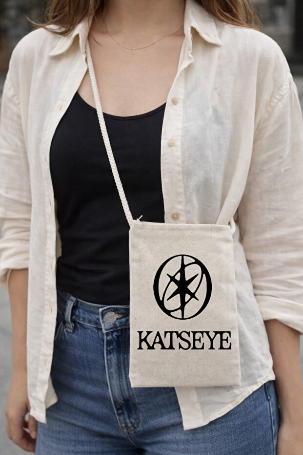 Katseye Designed Zippered Custom Made Neck-Hanging Premium Printed Canvas Bag
