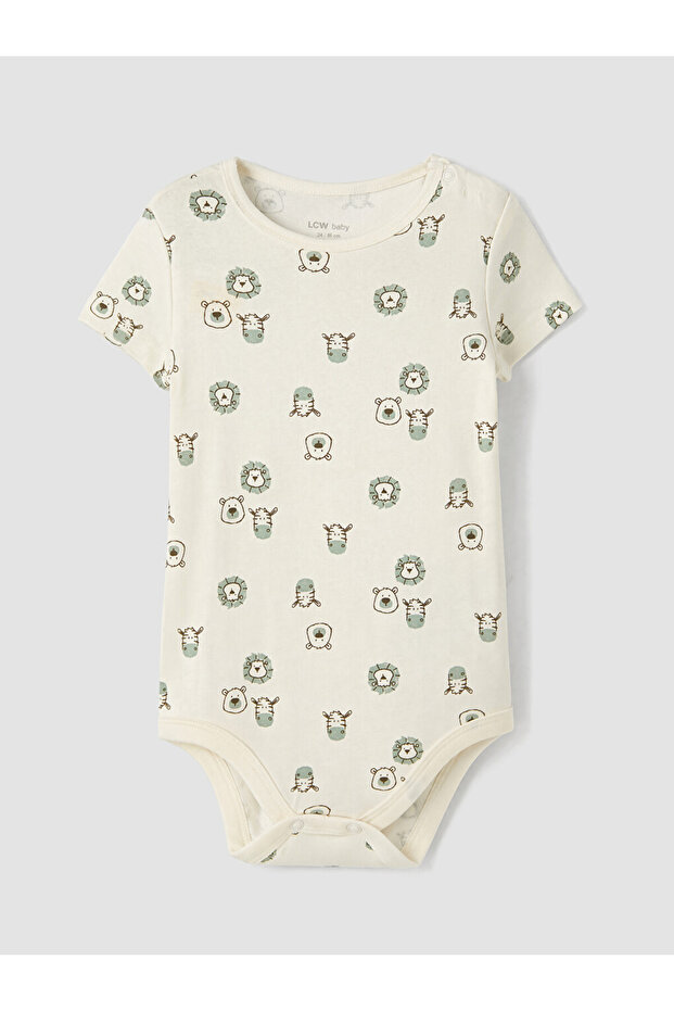 Patterned Baby Boy Snap-On Bodysuit