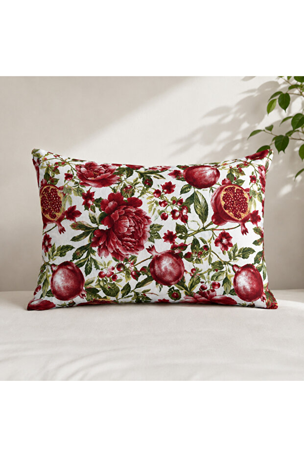 Set of 2 Pomegranate Patterned Pillowcases 50 X 70