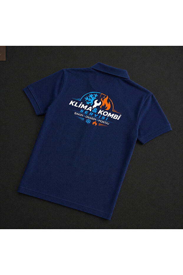 Air Conditioning Combo Service Printed Polo Collar 100% Cotton T-Shirt