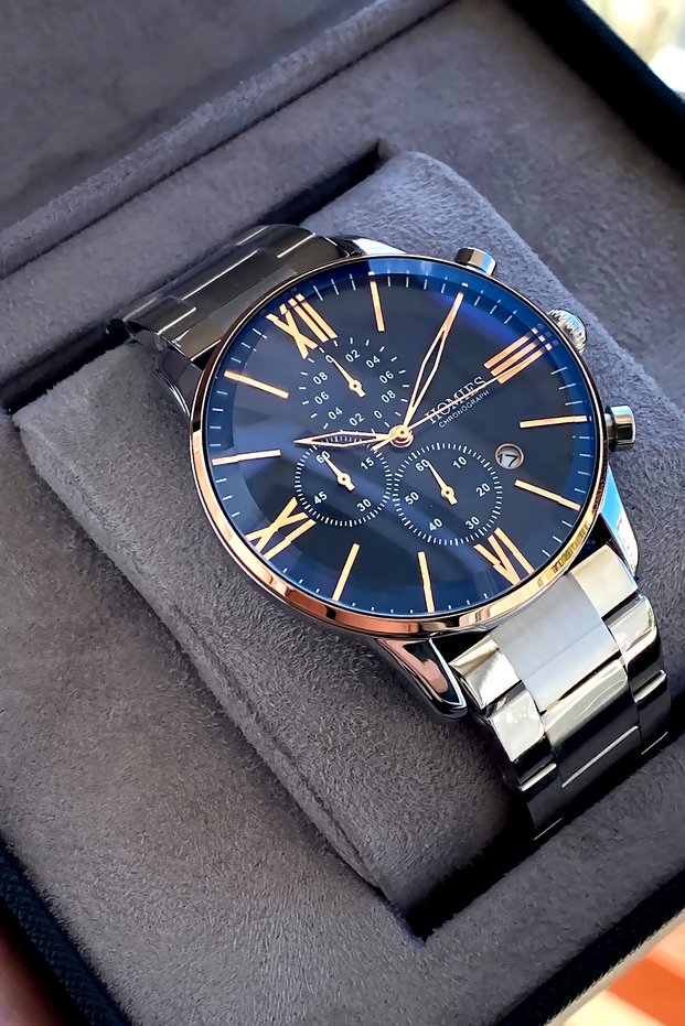 Men's Wristwatch 2 Years Warranty Steel Band Boxed Waterproof