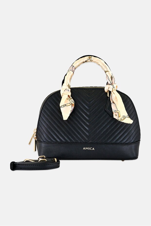 Women Brand Logo Cross Body Bag, Black