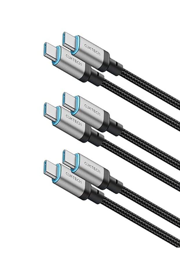 كابل USB-C بقوة 240 واط، عبوة من 3 قطع، طول 1.5 متر، شحن سريع 6 أمبير PD 3.1