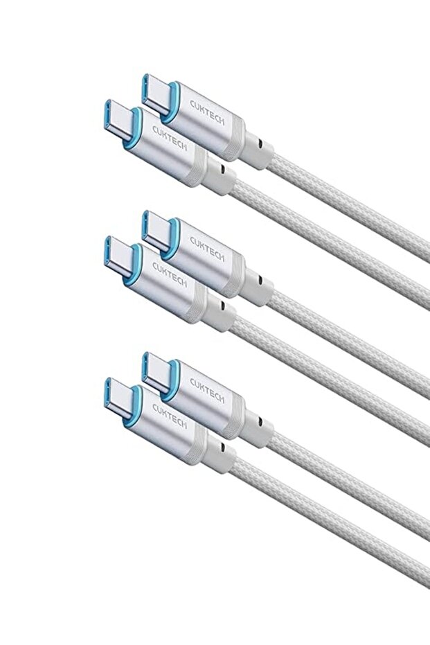 كابل USB-C بقوة 240 واط، عبوة من 3 قطع، طول 1.5 متر، شحن سريع 6 أمبير PD 3.1