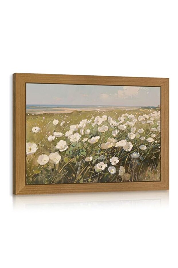 Signtouch Coastal Wildflower Seaside Landscape Wall Art Outer Frame 30x40 cm