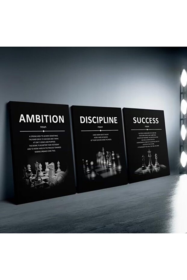 Signtouch Inspirational Wrap Framed Canvas Wall Art Set of 3 30x40 cm