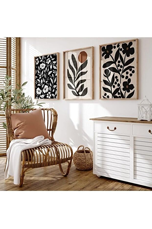 Signtouch Decorative Framed Wall Art Set of 3 30x40 cm
