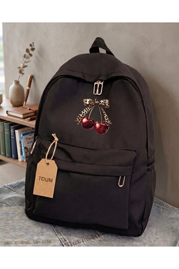 Ribbon Design Backpack School Bag