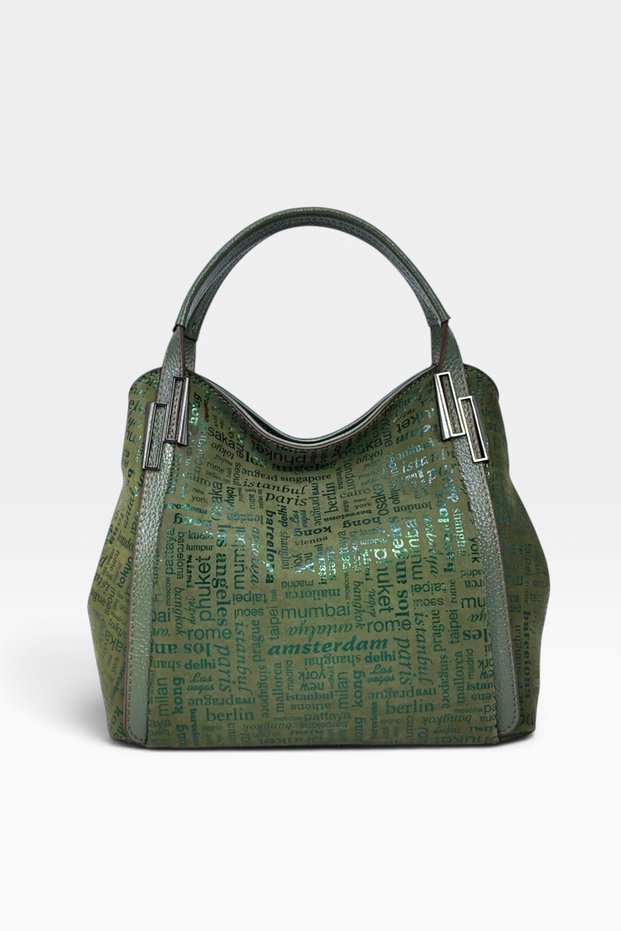 Italian Design 100% Genuine Leather Women's Hand and Shoulder Bag - Handcrafted Italian Style Crossbody Model