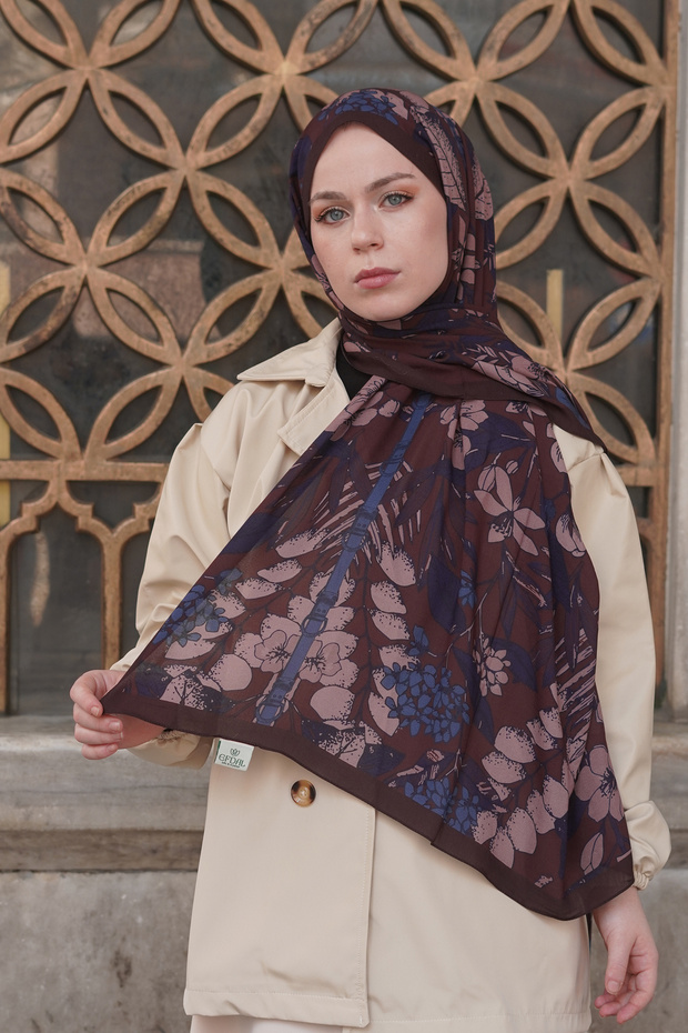 Garden Elegance Cotton Viscose Shawl