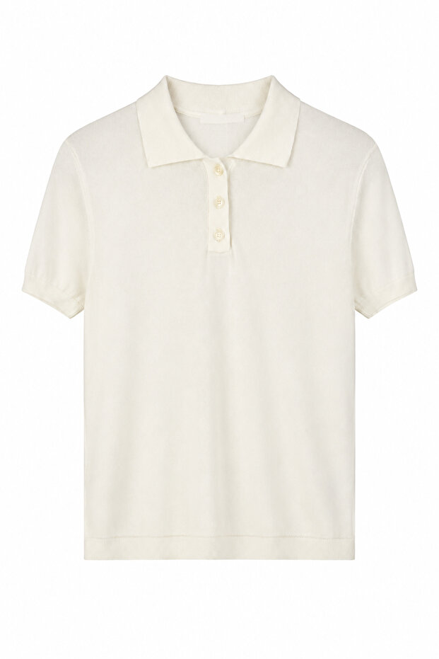 Polo Collar Knitwear Blouse