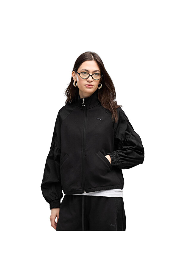 Her Full-Zip Relaxed Women's Black Casual Style Jacket 69402301