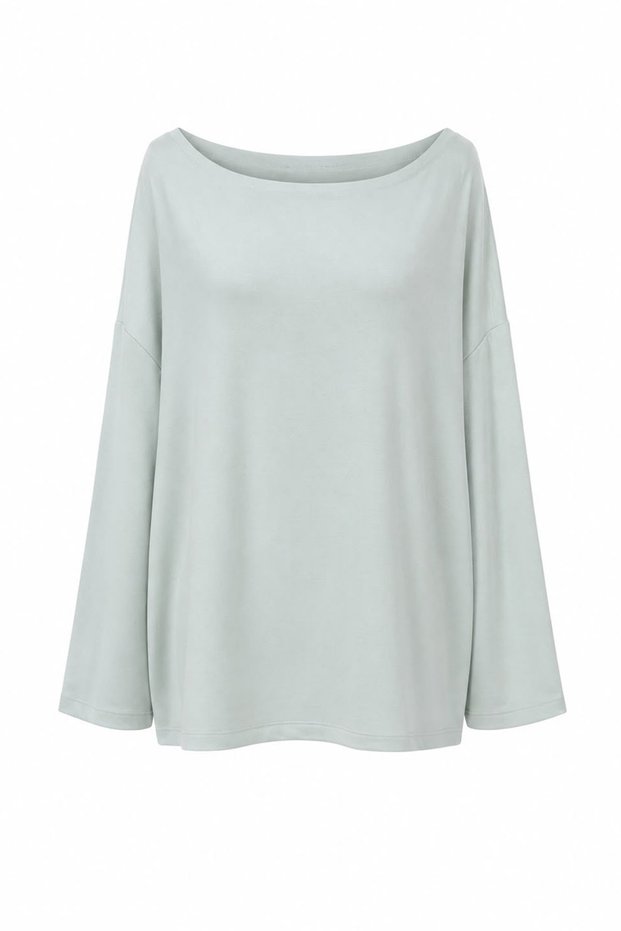 Long Sleeve Boat Neck Blouse