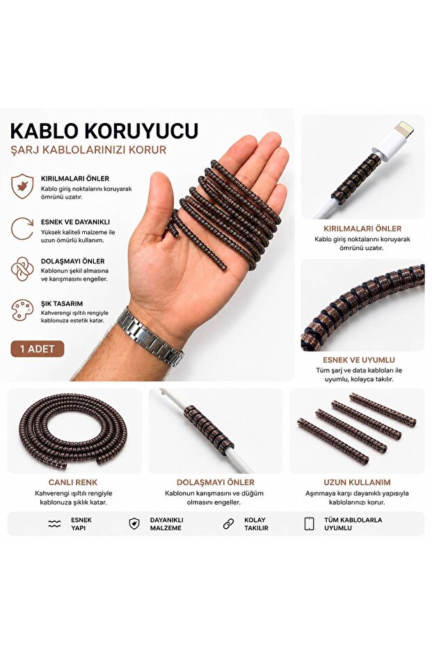 Rainbow Spiral Cable Protector Compatible for All Cables