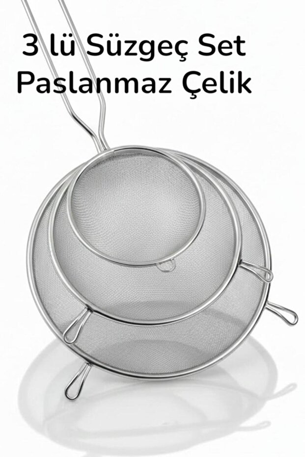 3-Piece Stainless Steel Luxury Strainer Pot with Side Handles 1730
