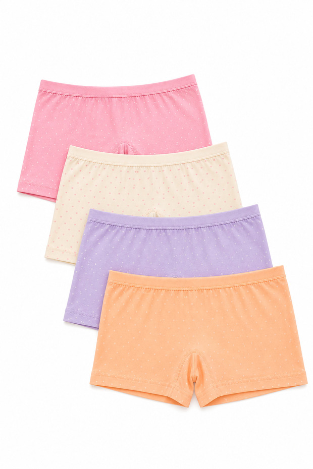 Girls' Cotton Boxer 4-Pack Flexible Comfortable Shorts Underwear 3-4 Years 13-14 Years