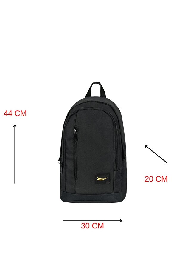 Unisex Black Sports Backpack