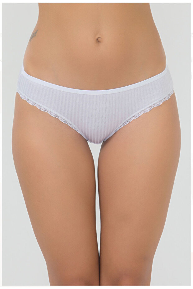 Women'S, 92% Viscose, 8% Elastane, Lace Detailed, 12-Pack Bikini, Panties