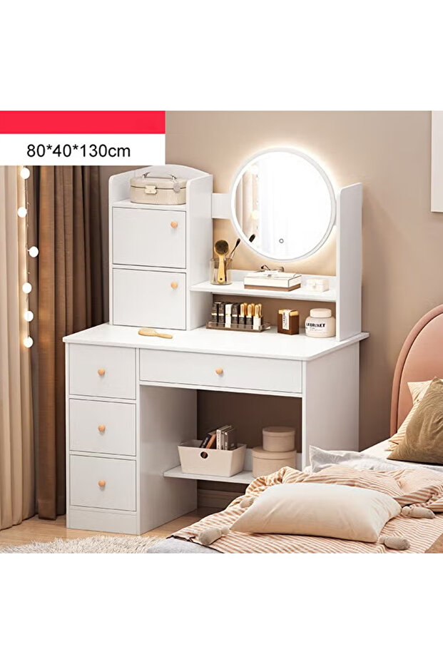 Makeup Vanity Table Dressing Table Flip Mirror 80*40*130 cm