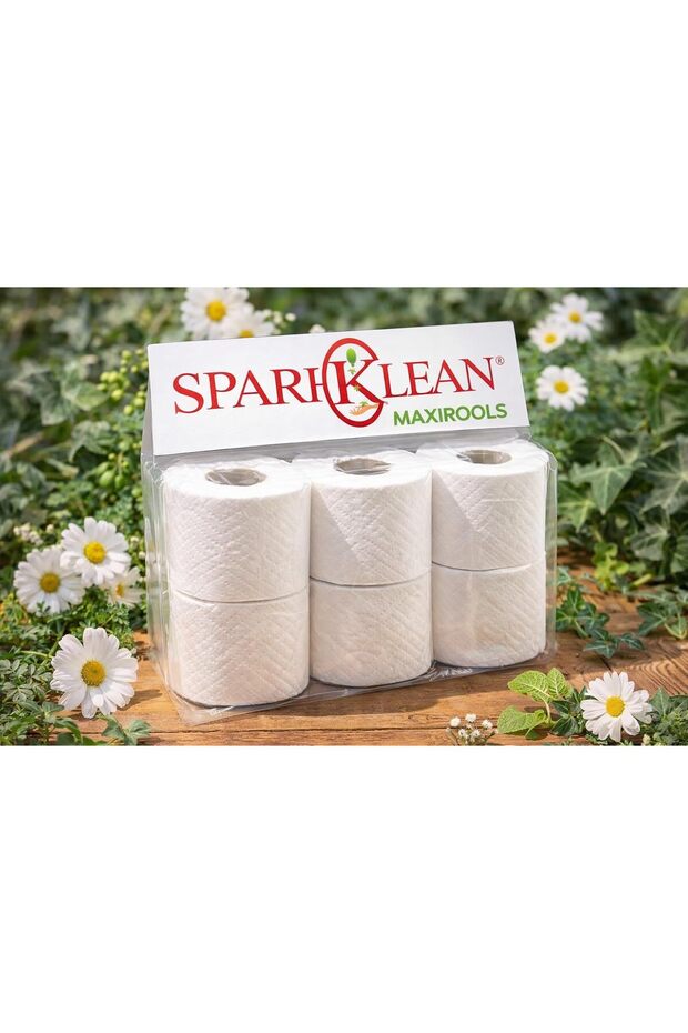 TISSUE ROLL 2-Ply White, 1.2 KG, 2 Rolls, Ultra-Absorbent, for Kitchen and Commercial Use (SPK-MAXI ROLL 2x600gm)