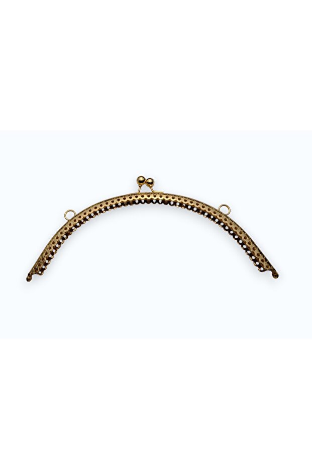 Gold Color Metal Oval Purse and Wallet Clip 22 cm – Premium Sewing and Handmade Bag Accessory