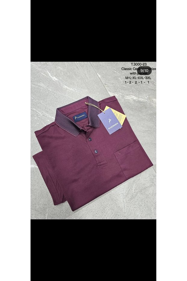 Men's Polo Collar Pocket T-Shirt Plus Size Oversized Short Sleeve Combed Cotton