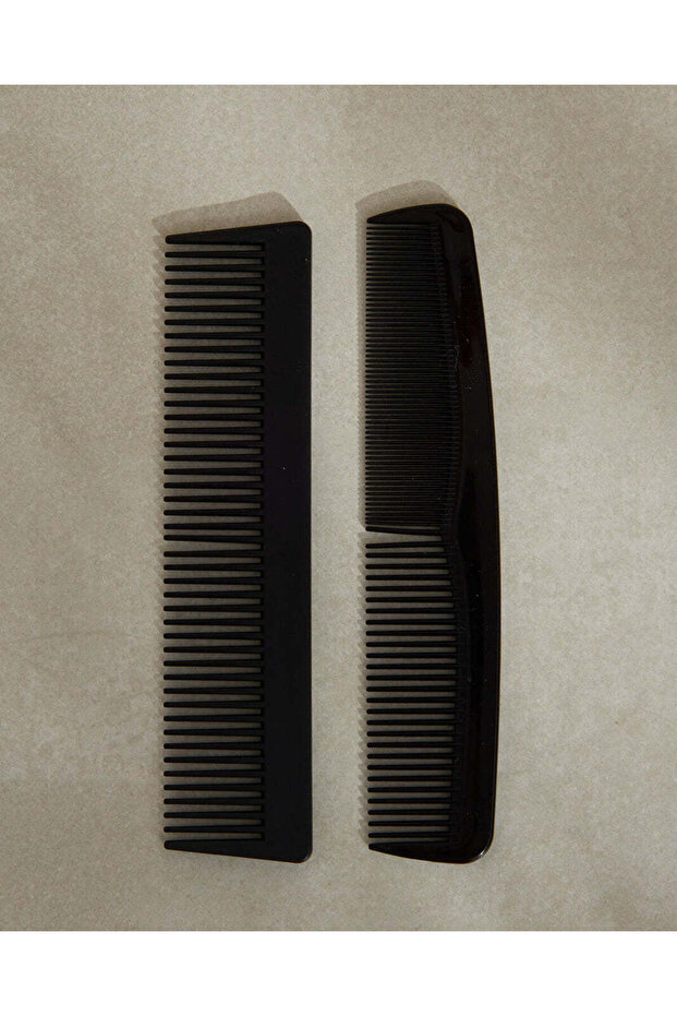 Black Hair Comb Set (Pack Of 2)