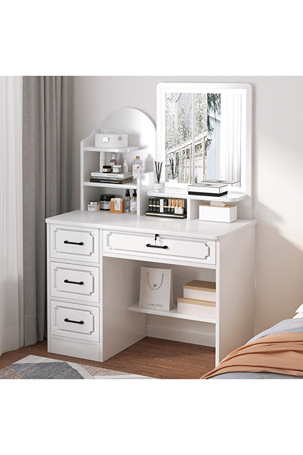 Multifunctional Makeup Vanity Dressing Table with LED Mirror 80 CM
