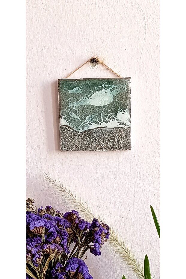 Epoksi deniz temalı mini tablo