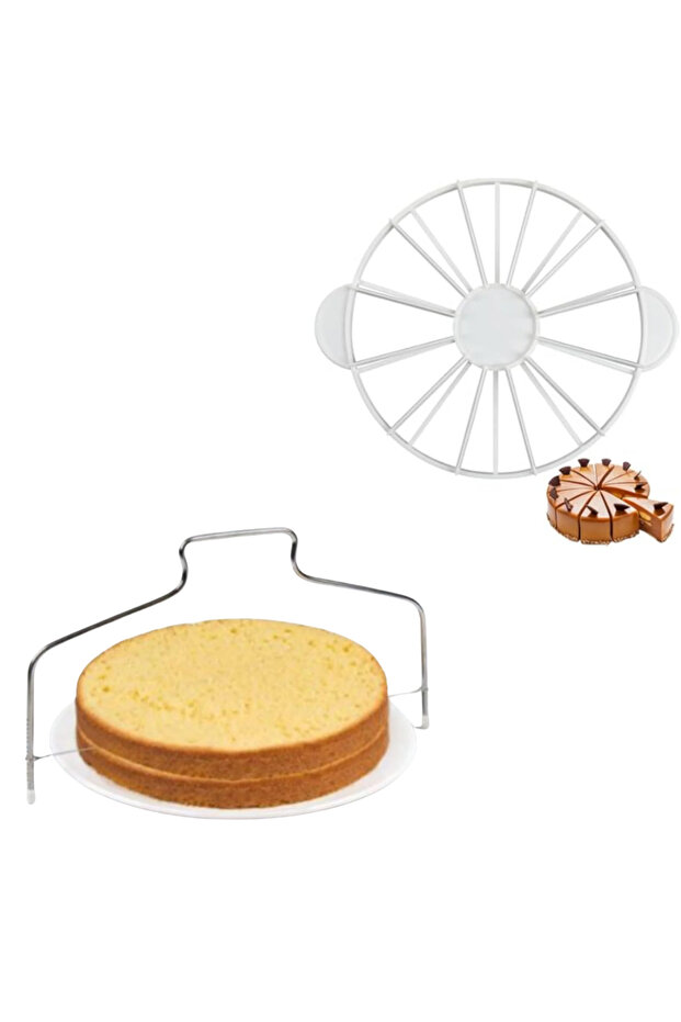 Cake Cutter 34 cm Wire and Cake Slicer for 8-12 People Pastry Set 2-Piece Pie Cake Cutter Slicer