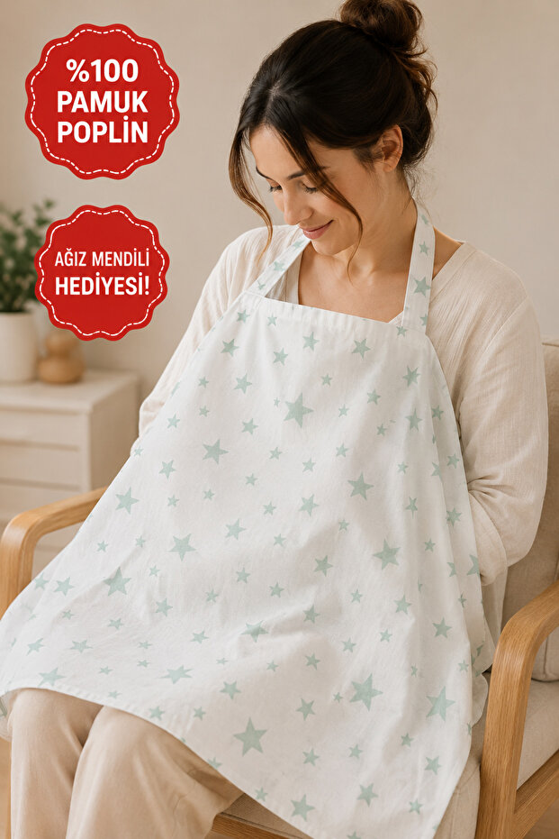 Washed Cotton Poplin Nursing Cover | Multi-Purpose Nursing Bib and Stroller Cover