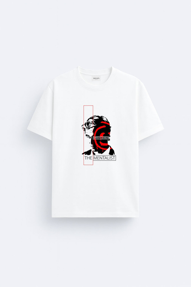 The Mentalist Printed White Crew Neck T-Shirt