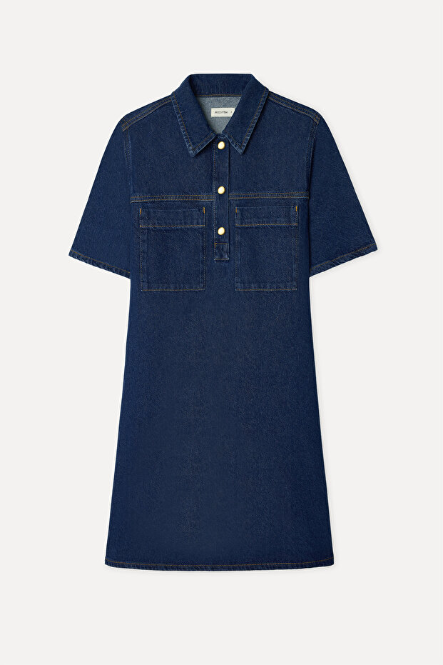Women's Indigo a Form Jean Mini Dress