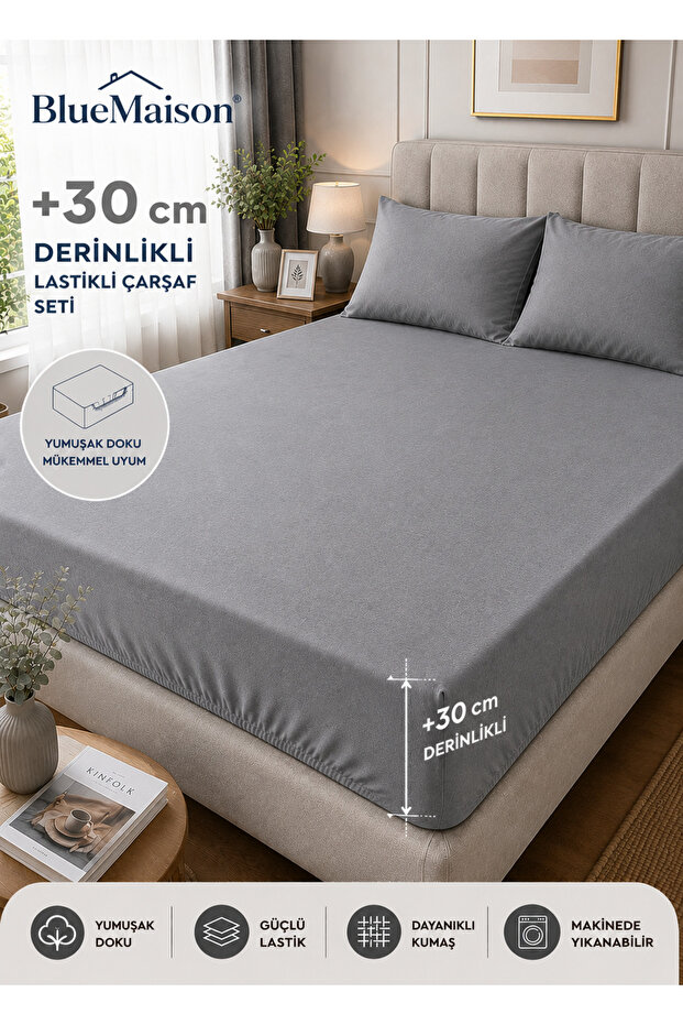Exclusive Cotton Elastic Sheet Set Single/Double