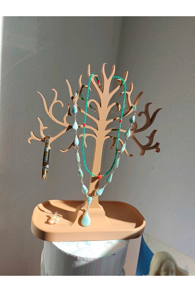 Large Jewelry Tree and Tray Necklace Bracelet Ring Jewelry Organizer Display Stand