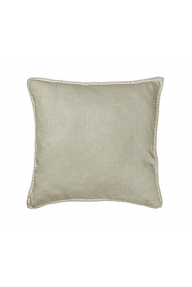 Cushion Cover 50x50 cm Washed Pure Linen with Hidden Zip Unbleached Natural