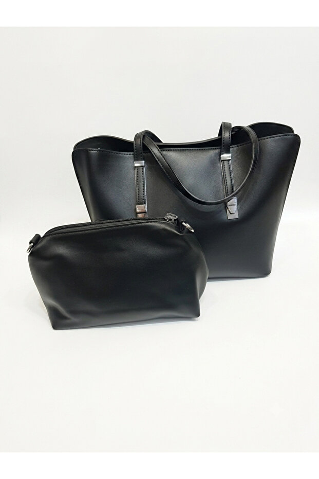 VERNIKA Women’s 2-Piece PU Leather Tote & Crossbody Bag Set - 32.5*23.5