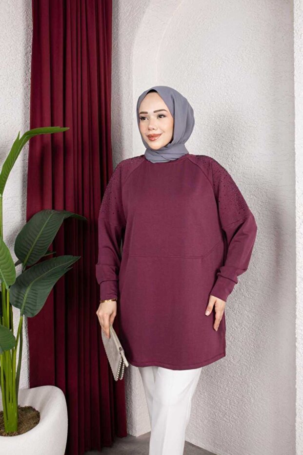 Taşlı Sweatshirt