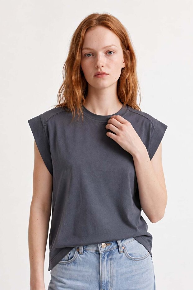 Single Jersey Sleeves Elastic T-Shirt