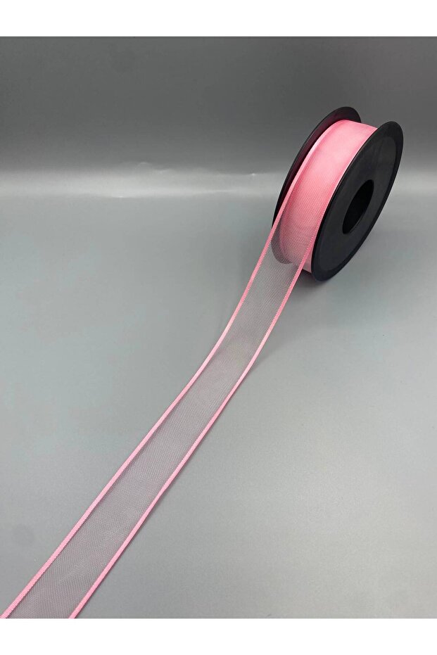 2.5 cm Pink Chiffon Ribbon 9 Meters – Decorative Ribbon for Embellishments and Gift Wrapping