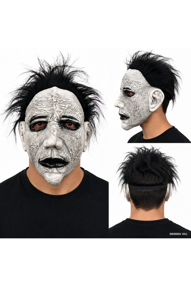 Zngzrmll Black-Haired Michael Myers Latex Face-Fitting Meat Mask (213615) Horror Mask