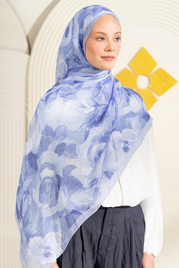 Digital Crinkled Textured Bamboo Shawl Herakleia