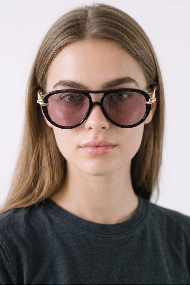 Vespa Purple Oval Women's Sunglasses | 55 Ekartman Uv400 Protected