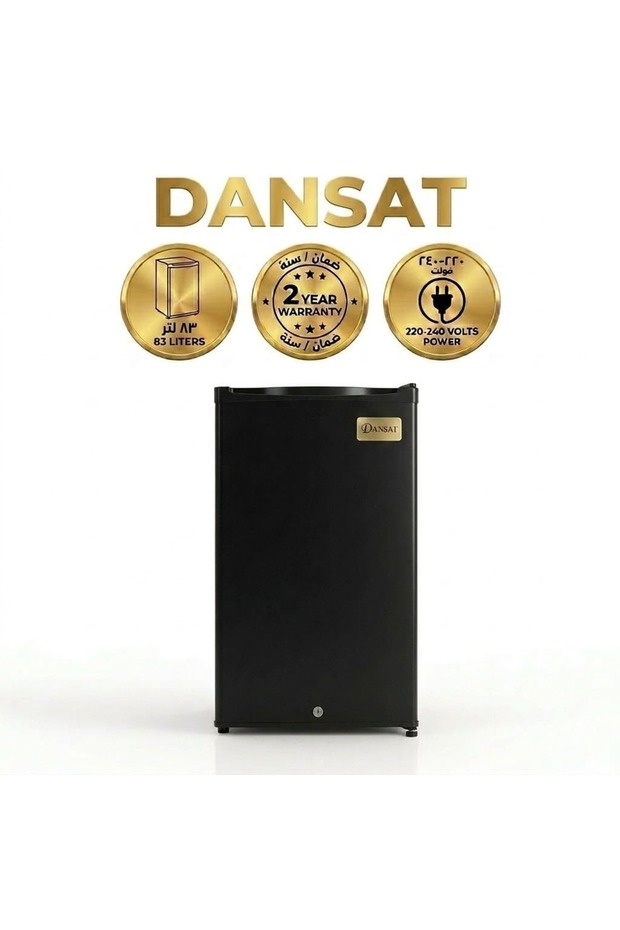 ثلاجة بباب واحد سعة 2.9 قدم مكعب (83 لتر) مع فريزر داخلي باللون الأسود طراز DAN140SR